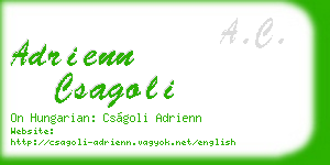 adrienn csagoli business card